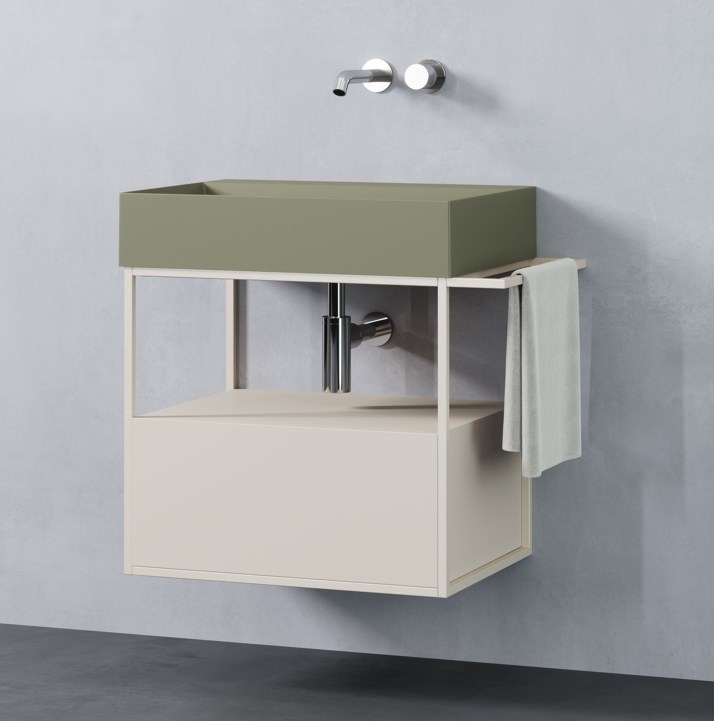 Bathroom furniture with a new approach to color Elegance Croma by Azzurra