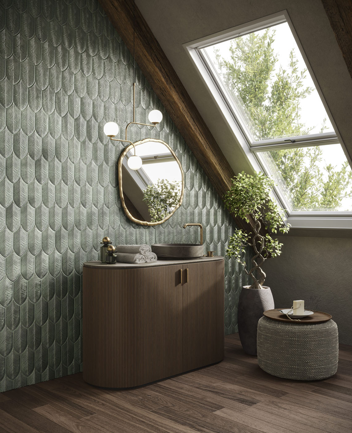 Orecchini Donna BERING Collezione Ceramic Link – Ceramica Blu E Acciaio 316L, Design Danese - 3