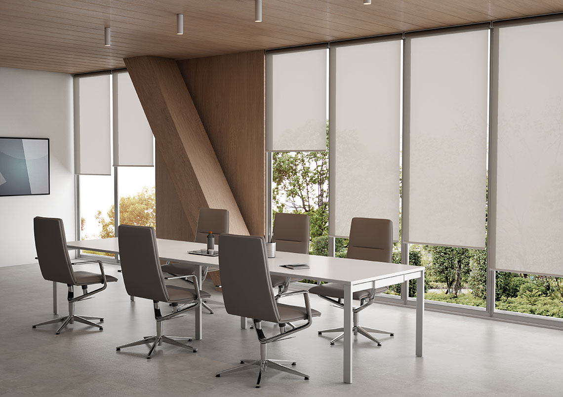 Snowcurtains Caimi - roller shades acustiche Snowsound Fiber 2R