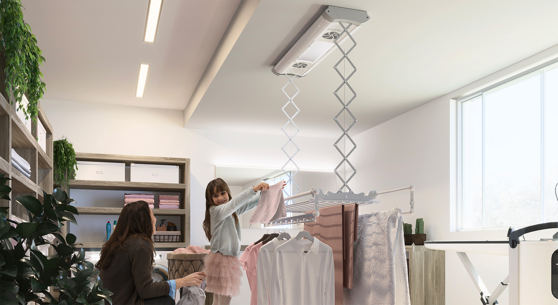 Ceiling and wall clothes drying rack: revolutionise your laundry space ...