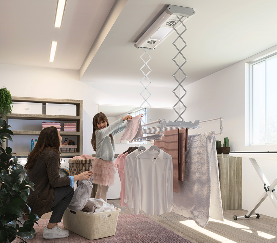 Ceiling and wall clothes drying rack: revolutionise your laundry space ...